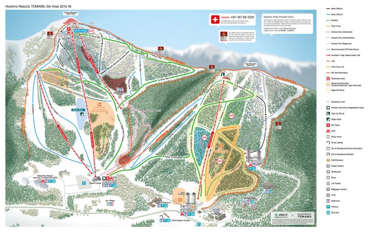 Tomamu Piste Map